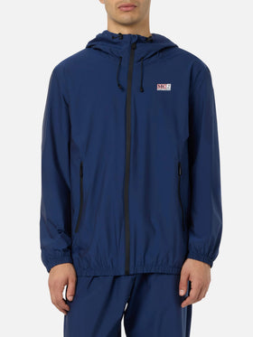Giacca Sloop in tessuto tecnico Solaro blu navy tinta unita