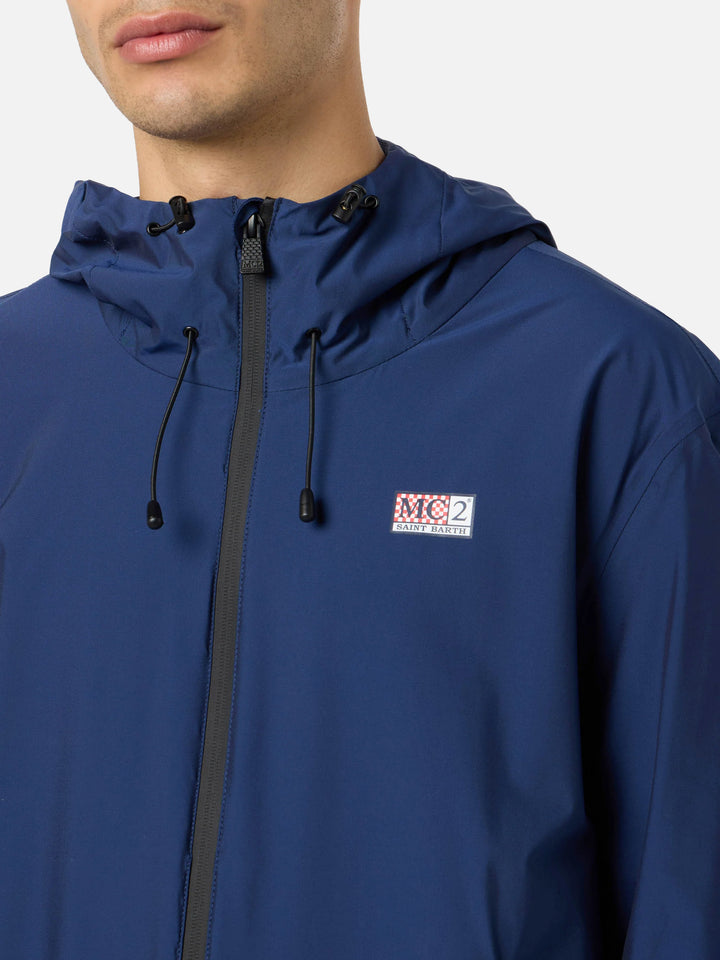 Giacca Sloop in tessuto tecnico Solaro blu navy tinta unita