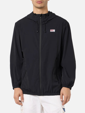 Giacca Sloop in tessuto tecnico elasticizzato nero tinta unita