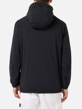 Giacca Sloop in tessuto tecnico elasticizzato nero tinta unita