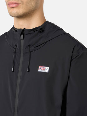 Giacca Sloop in tessuto tecnico elasticizzato nero tinta unita
