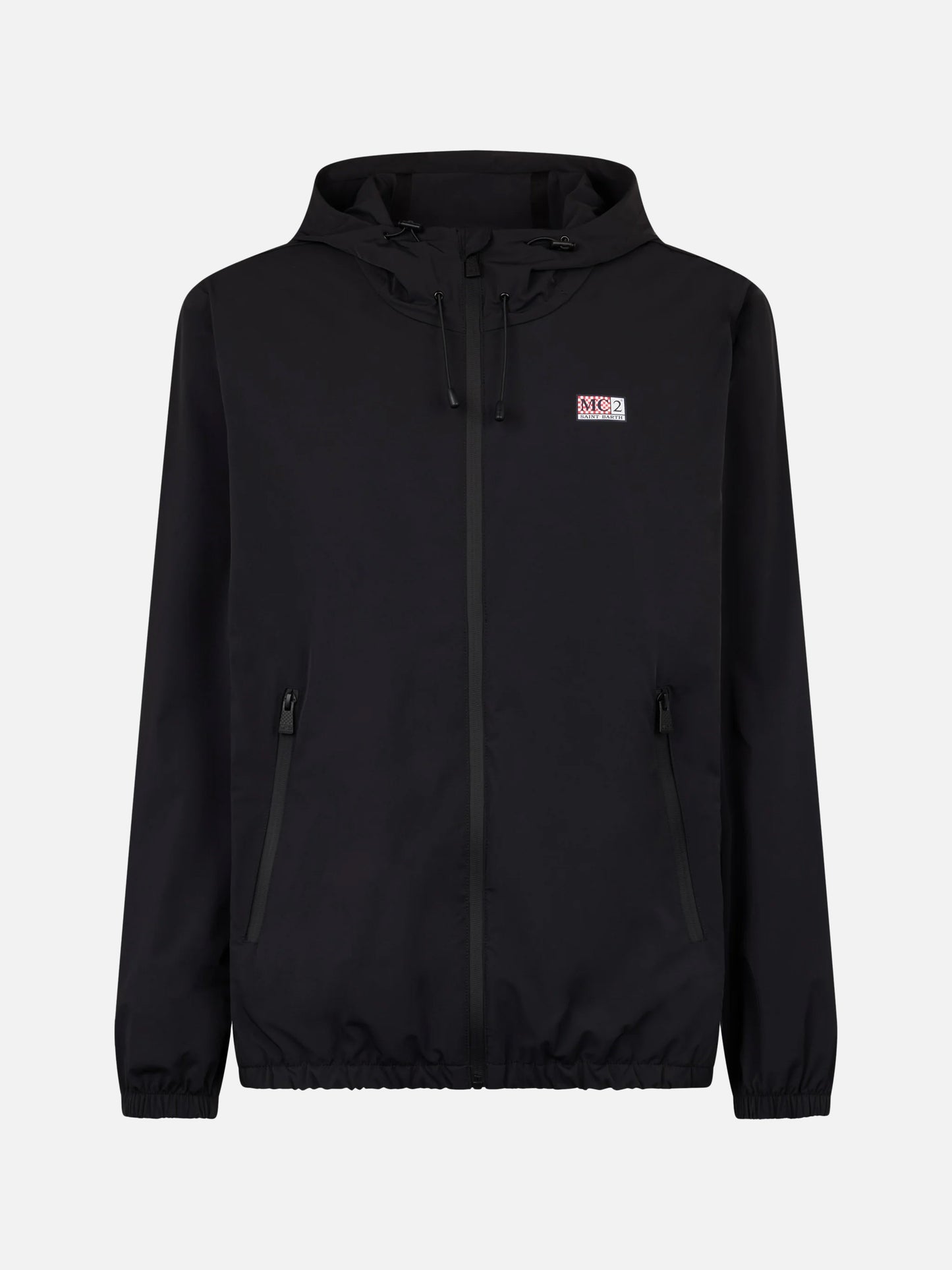Giacca Sloop in tessuto tecnico elasticizzato nero tinta unita