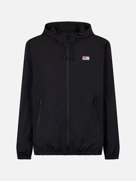 Giacca Sloop in tessuto tecnico elasticizzato nero tinta unita