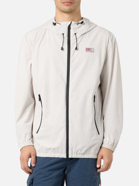 Sloop ice white jacket in stretch technical fabric