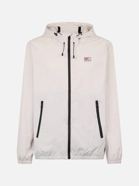 Sloop ice white jacket in stretch technical fabric