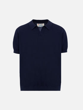 Sloan Jr white knitted polo shirt - MC2 Saint Barth