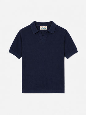 Polo en maille bleu marine Sloan Jr 