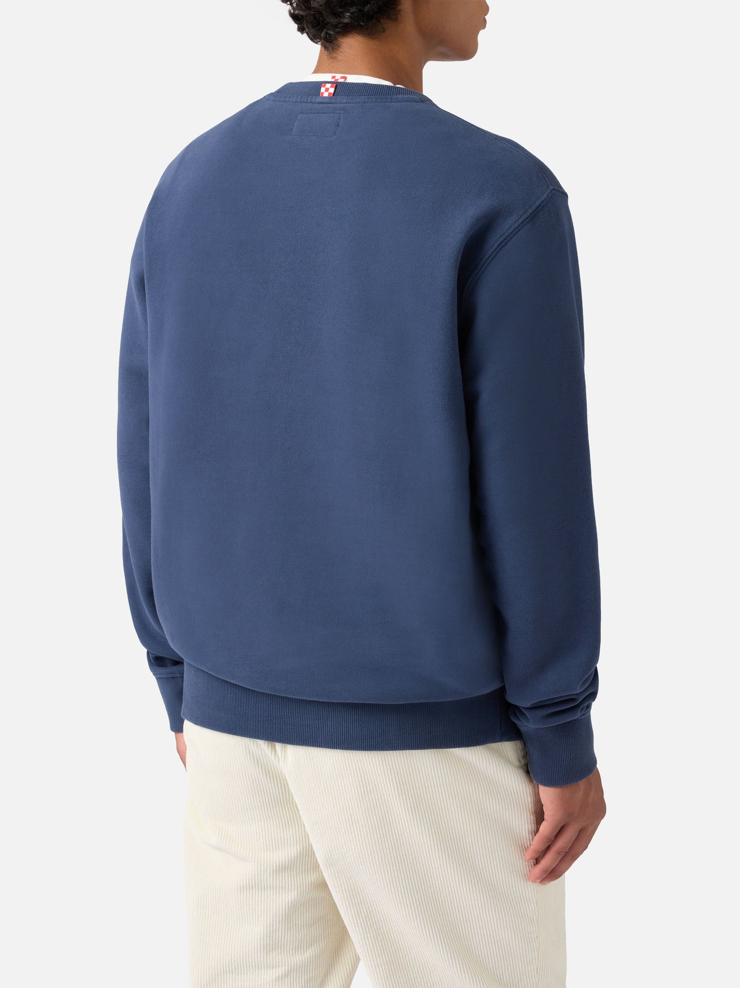 Soho Baumwoll-Sweatshirt in Marineblau mit St. Barth-Stickerei