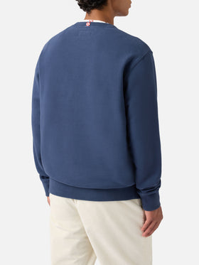 Soho Baumwoll-Sweatshirt in Marineblau mit St. Barth-Stickerei