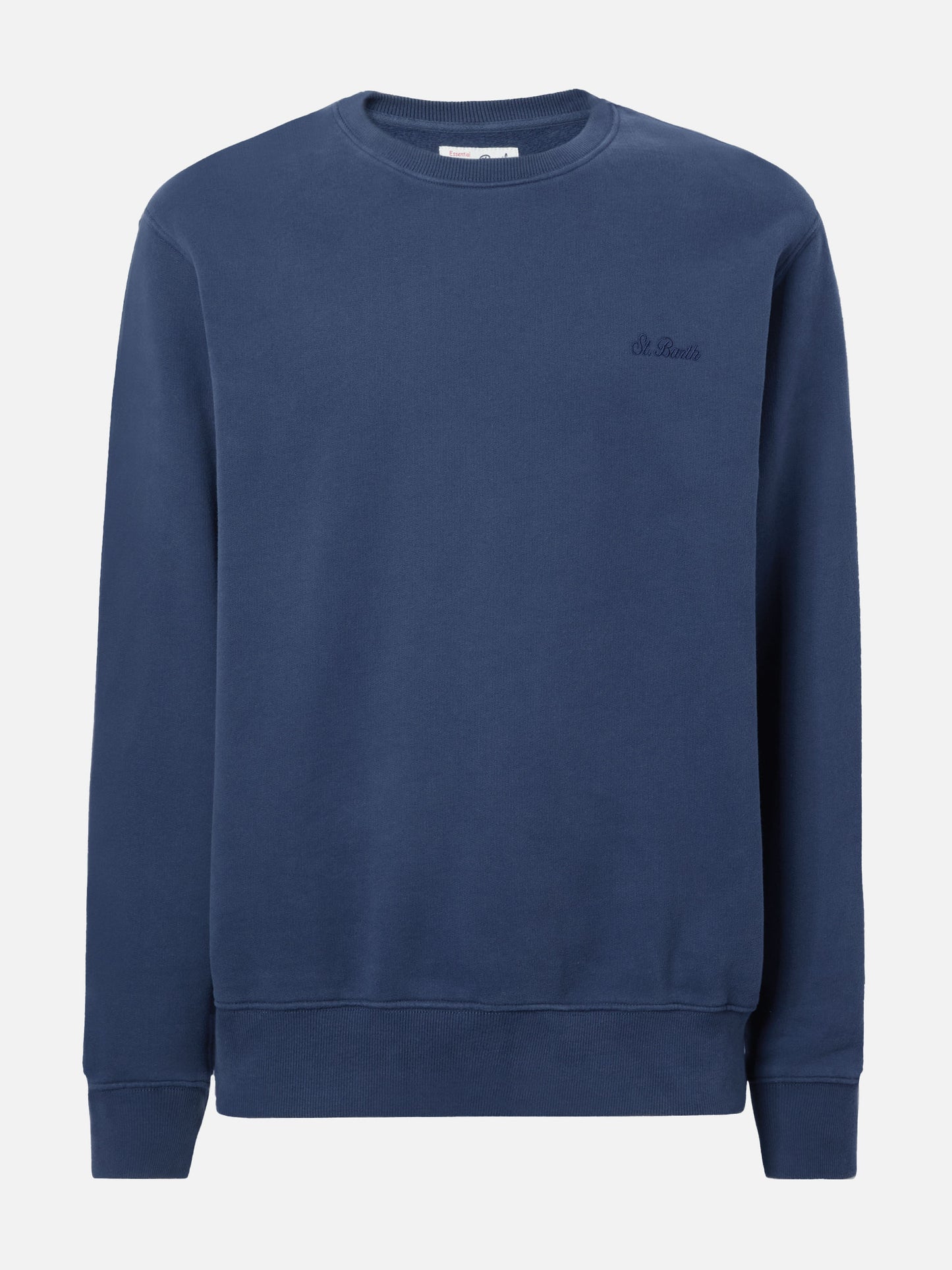 Soho Baumwoll-Sweatshirt in Marineblau mit St. Barth-Stickerei