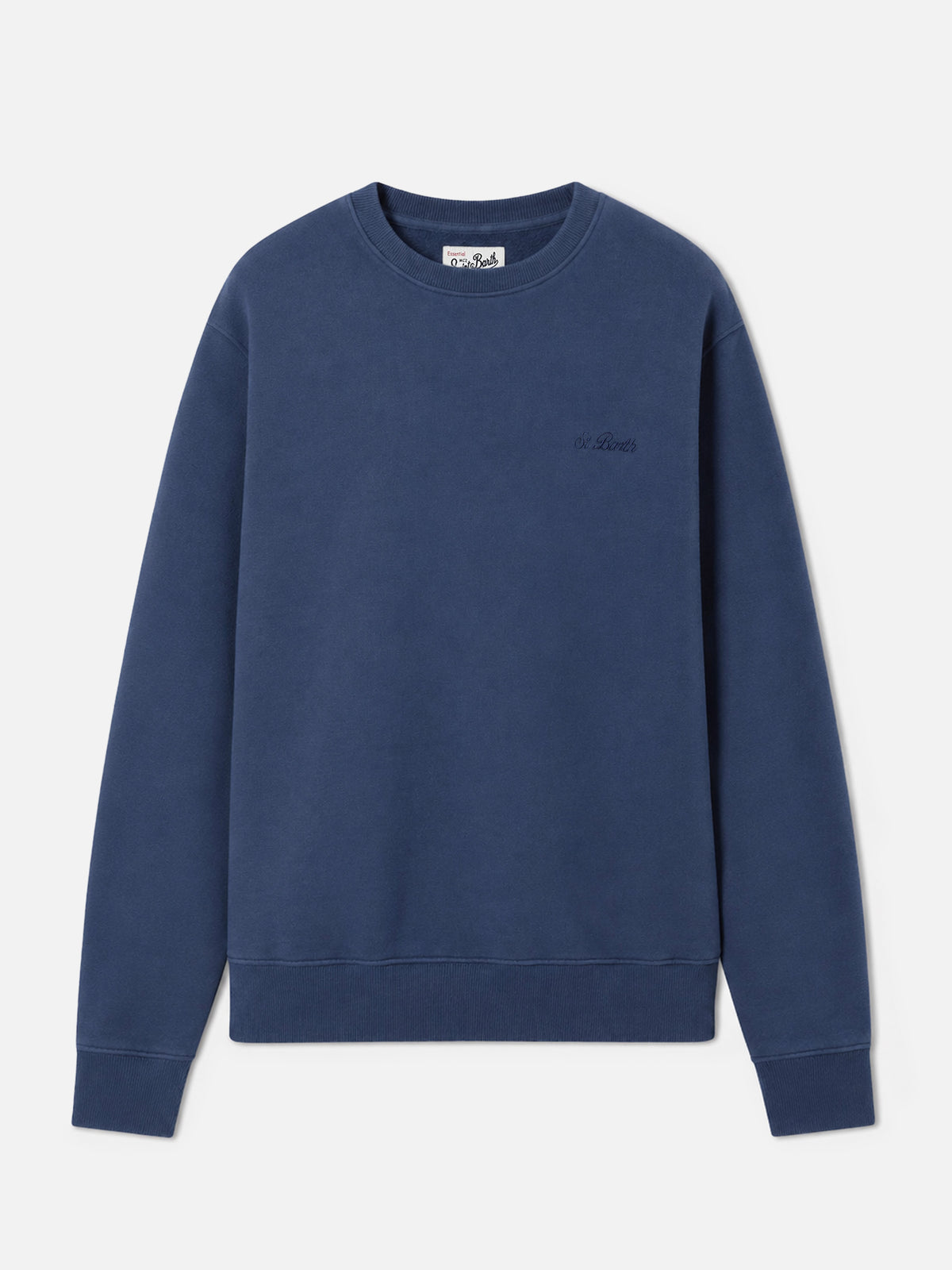 Felpa  Soho in cotone blu navy con ricamo St. Barth