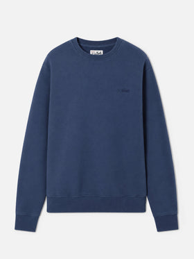 Felpa  Soho in cotone blu navy con ricamo St. Barth