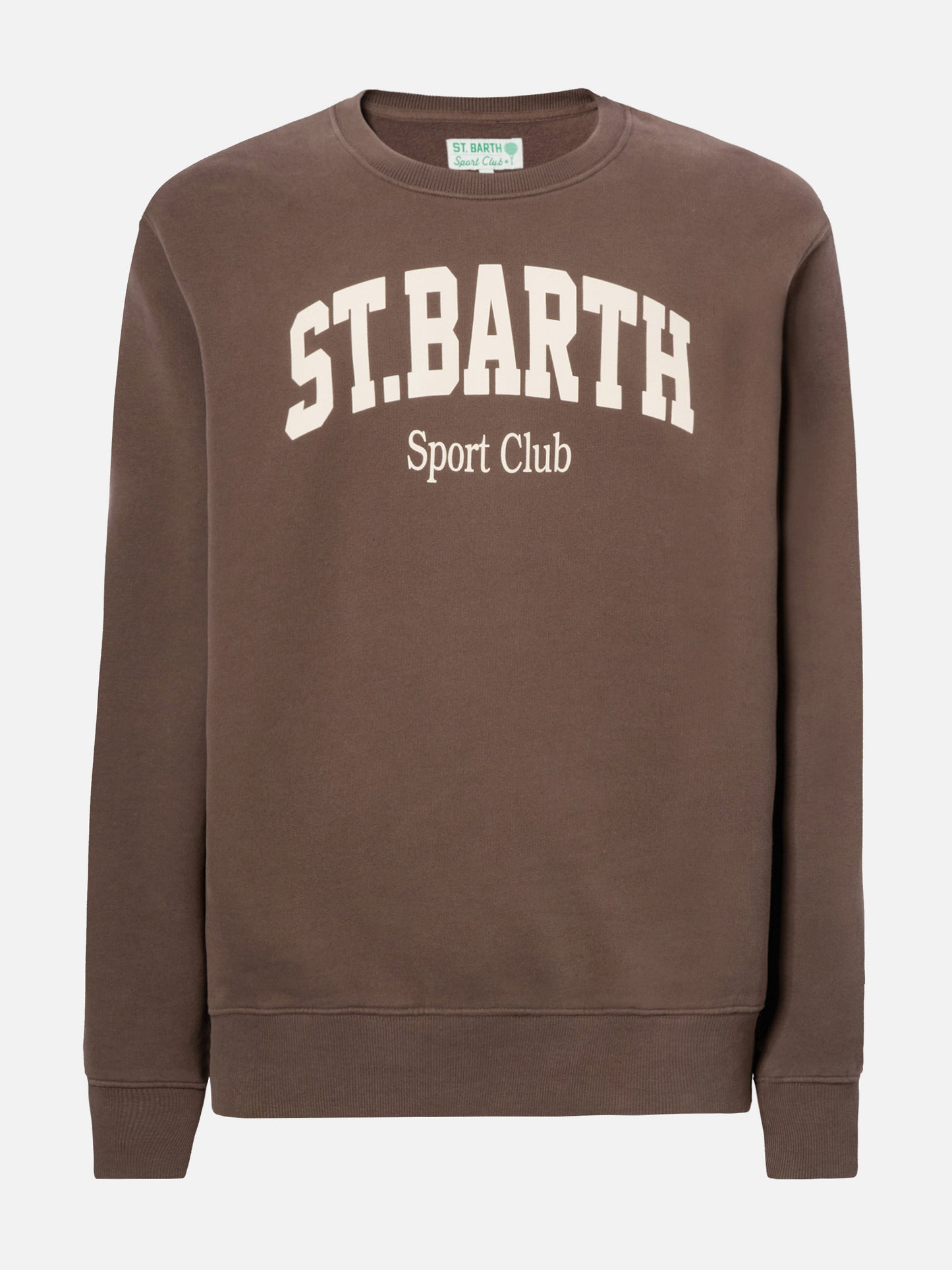 Soho Baumwoll-Sweatshirt in Braun mit St. Barth Sport Club-Aufdruck