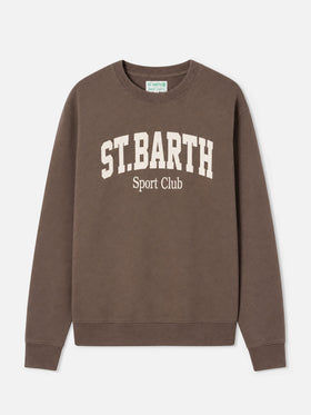 Sudadera Soho de algodón en marrón con estampado St. Barth Sport Club 