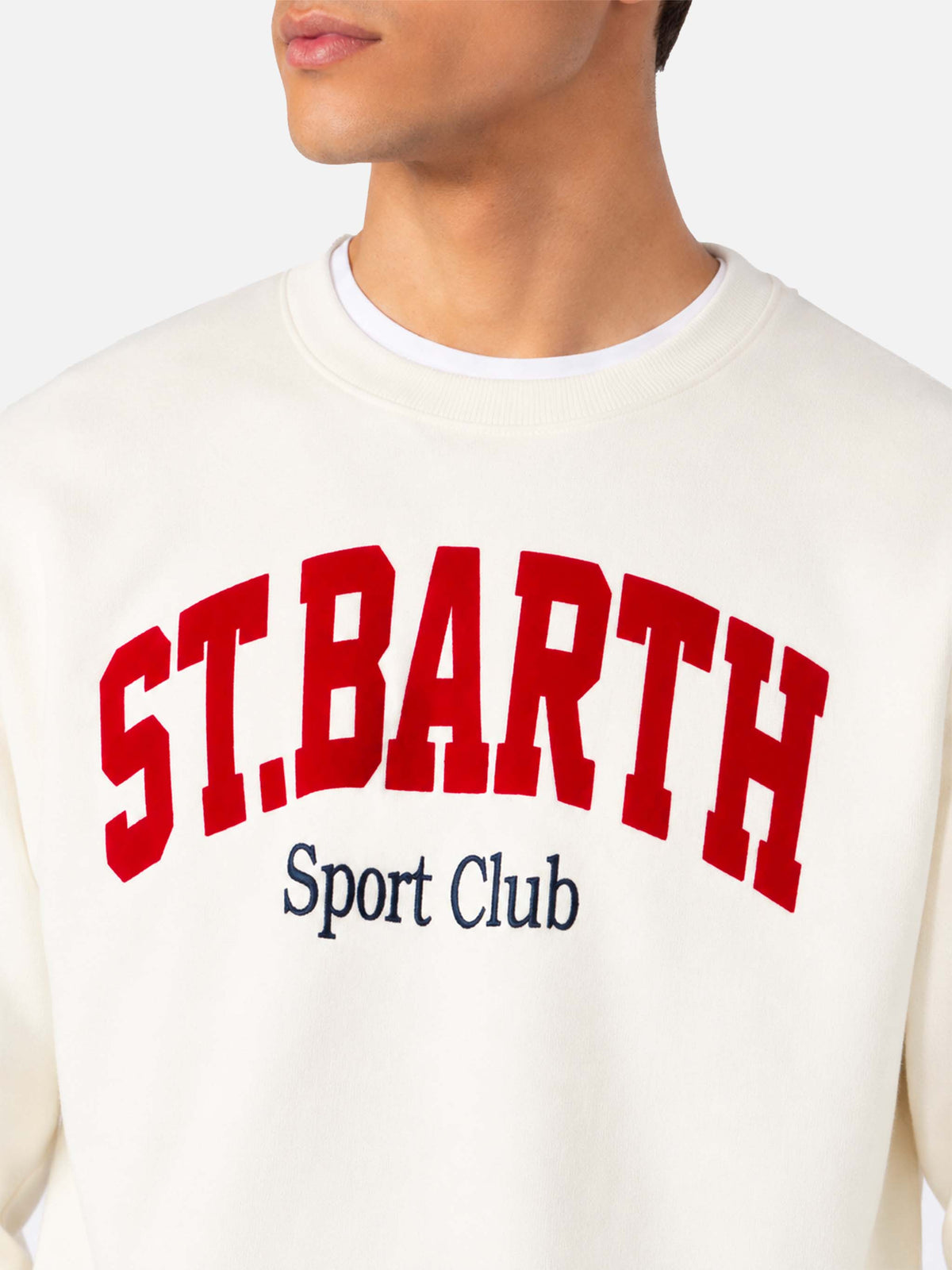 Felpa Soho stampa St. Barth sport club bianco