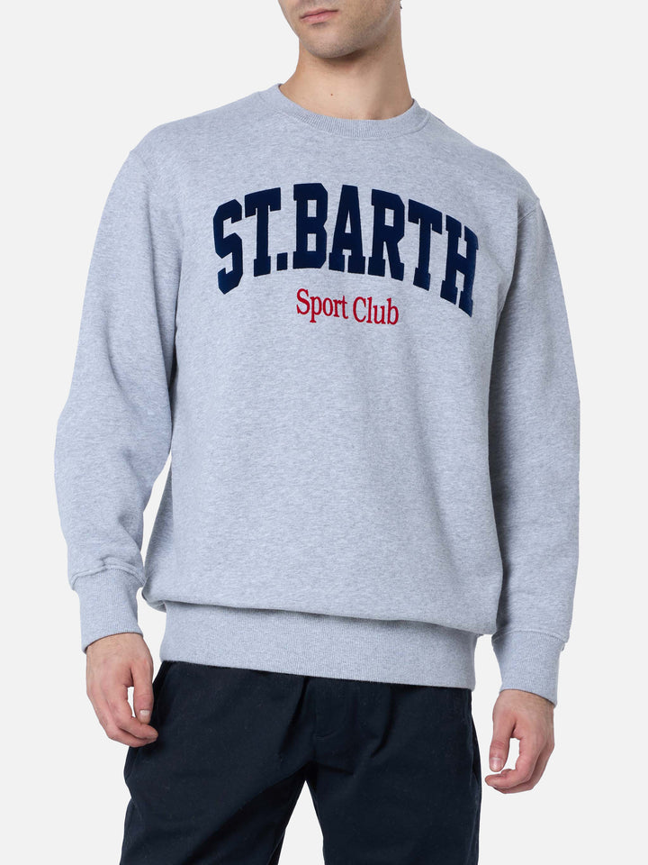 Felpa Soho stampa St. Barth sport club grigio mélange