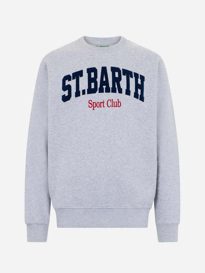 Felpa Soho stampa St. Barth sport club grigio mélange