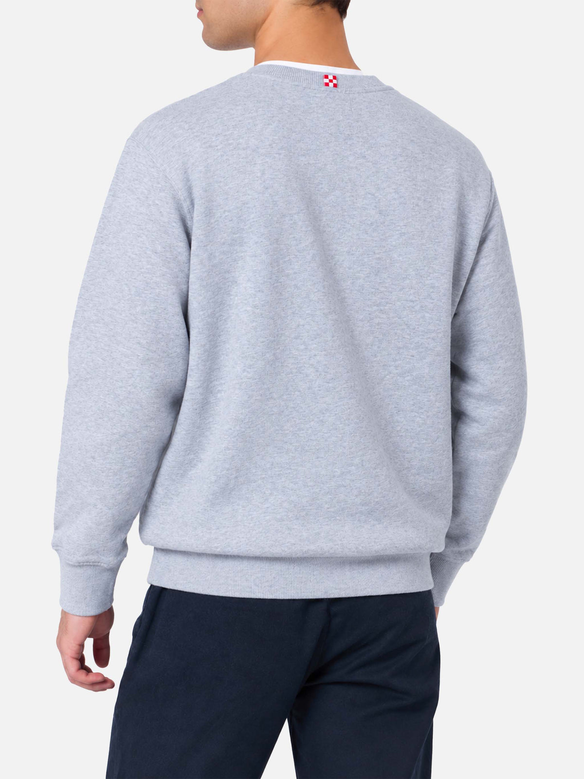 Sweat-shirt Soho avec imprimé St. Barth Sport Club en gris chiné 