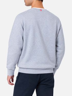 Sweat-shirt Soho avec imprimé St. Barth Sport Club en gris chiné 