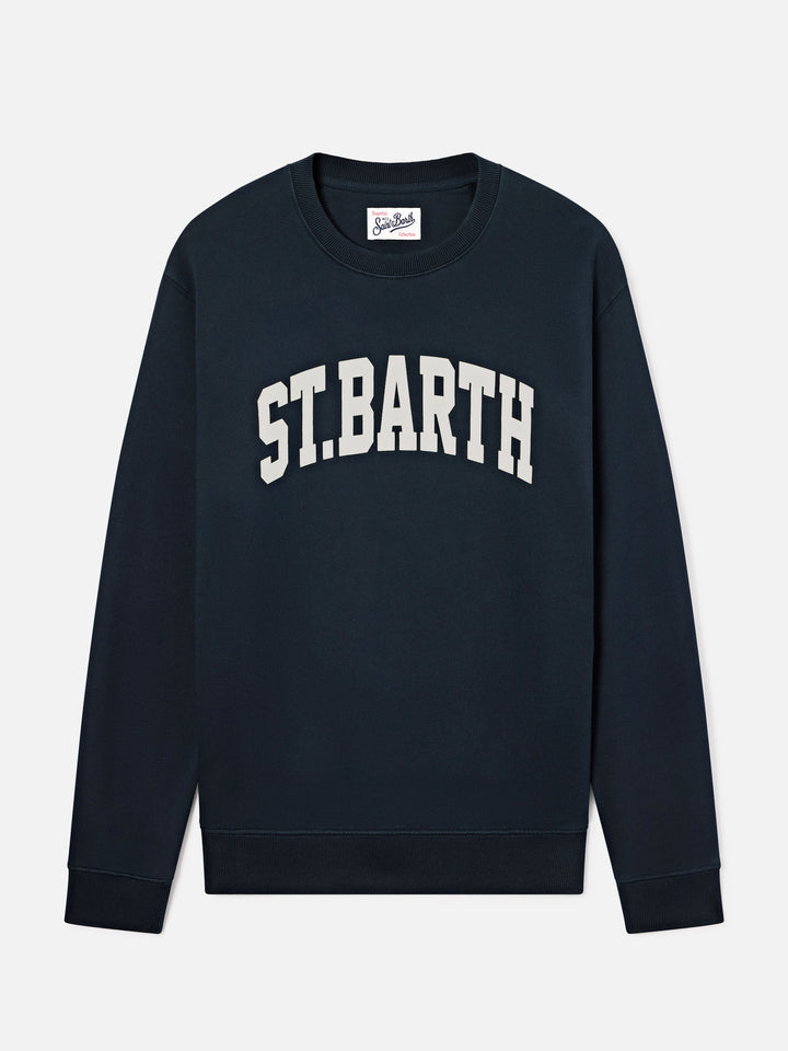 Marineblaues blue Baumwoll-Sweatshirt Soho mit St. Barth-Print 