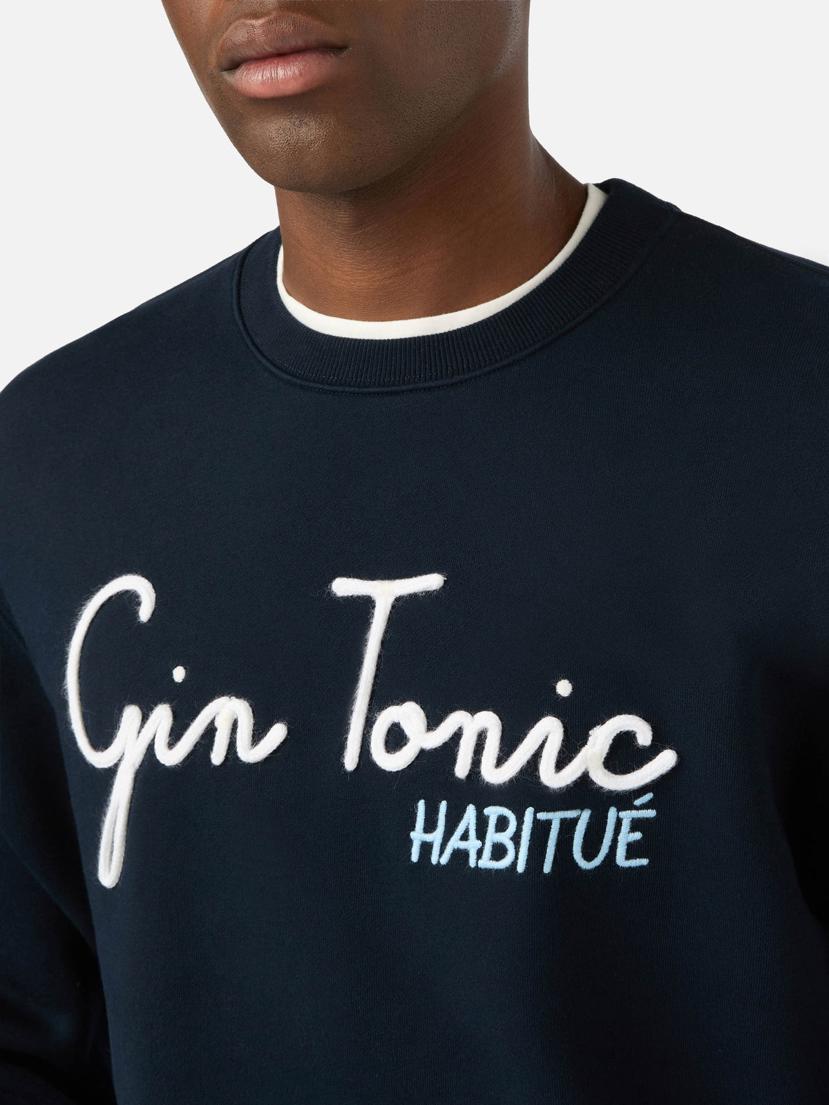 Sudadera Soho de algodón Navy blue con bordado Gin Tonic Habitué 