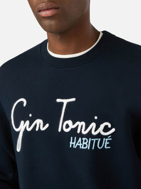 Sudadera Soho de algodón Navy blue con bordado Gin Tonic Habitué 