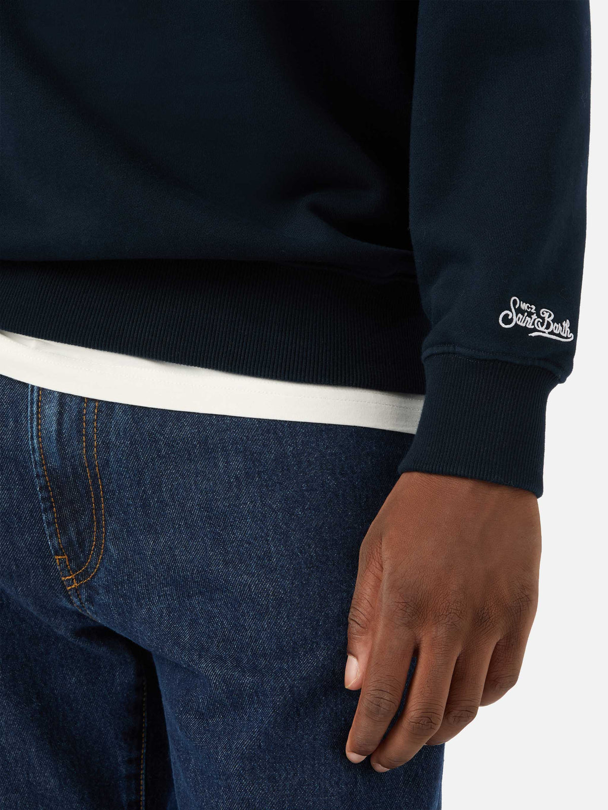 Sudadera Soho de algodón Navy blue con bordado Gin Tonic Habitué 