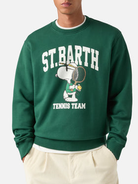 Sweat-shirt Soho vert en coton avec imprimé Snoopy | Special edition 