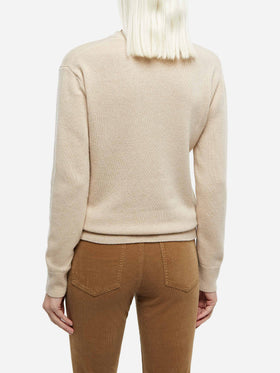 Woman beige cashmere blend sweater Sorbonne - MC2 Saint Barth