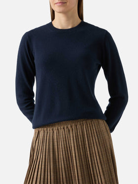 Sorbonne-Pullover aus 100 % Kaschmir in Marineblau