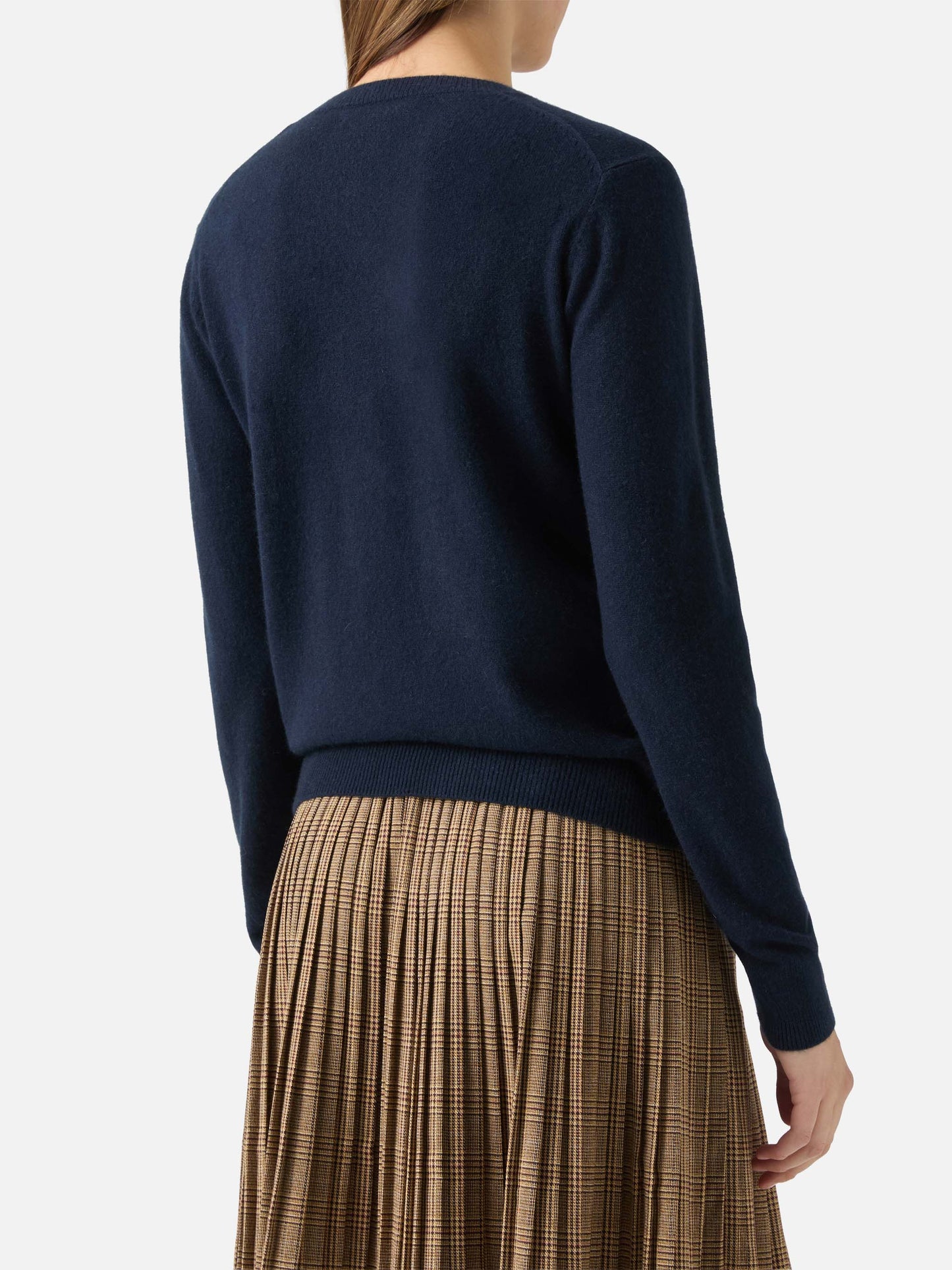 Sorbonne-Pullover aus 100 % Kaschmir in Marineblau