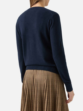 Sorbonne-Pullover aus 100 % Kaschmir in Marineblau