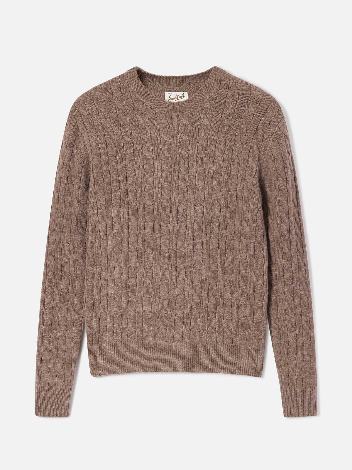 Pull col rond en laine Nut Sorbonne avec point torsadé 