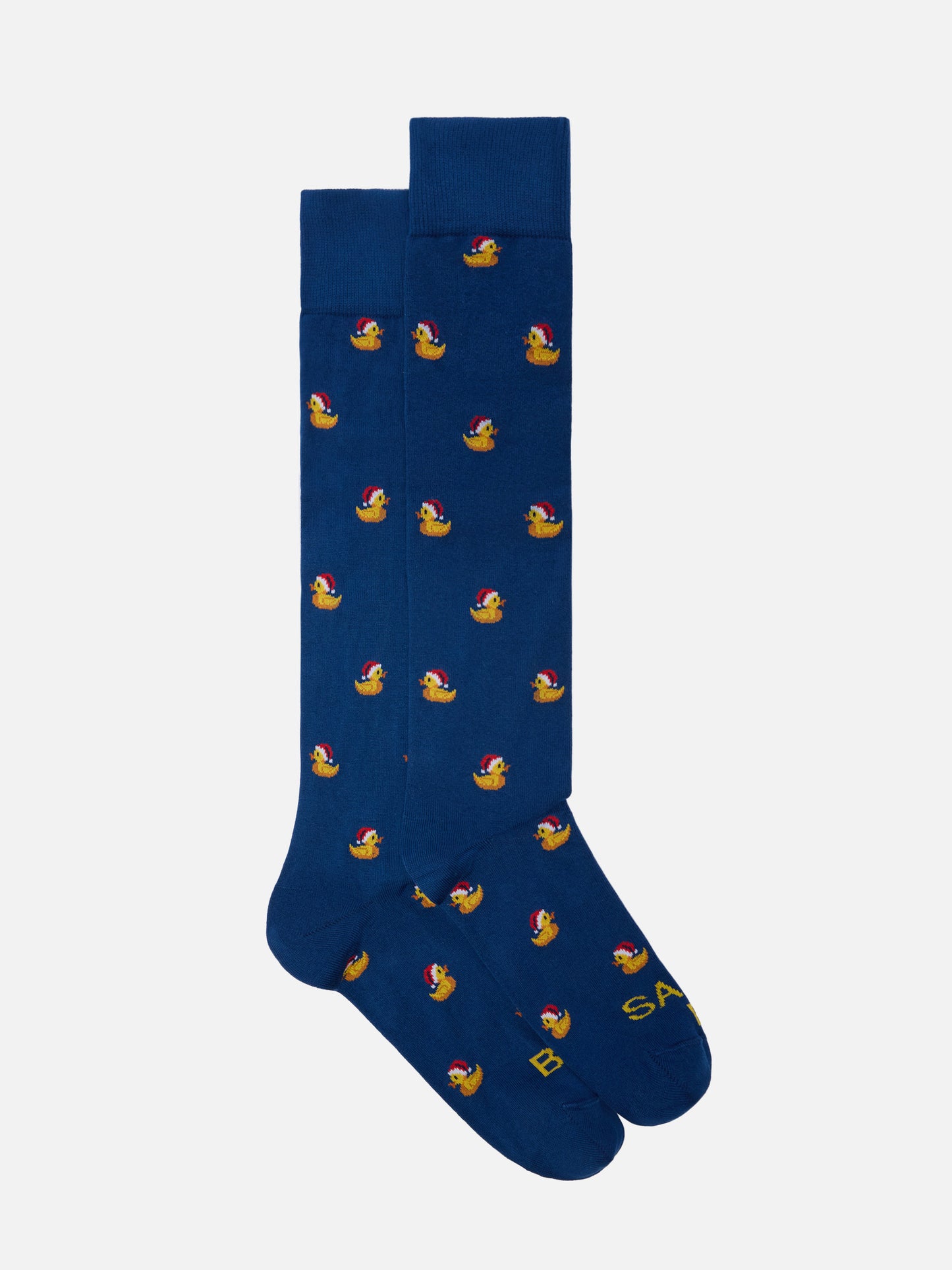 Socken aus Baumwollmischgewebe mit weihnachtlichem Enten-Jacquardmuster