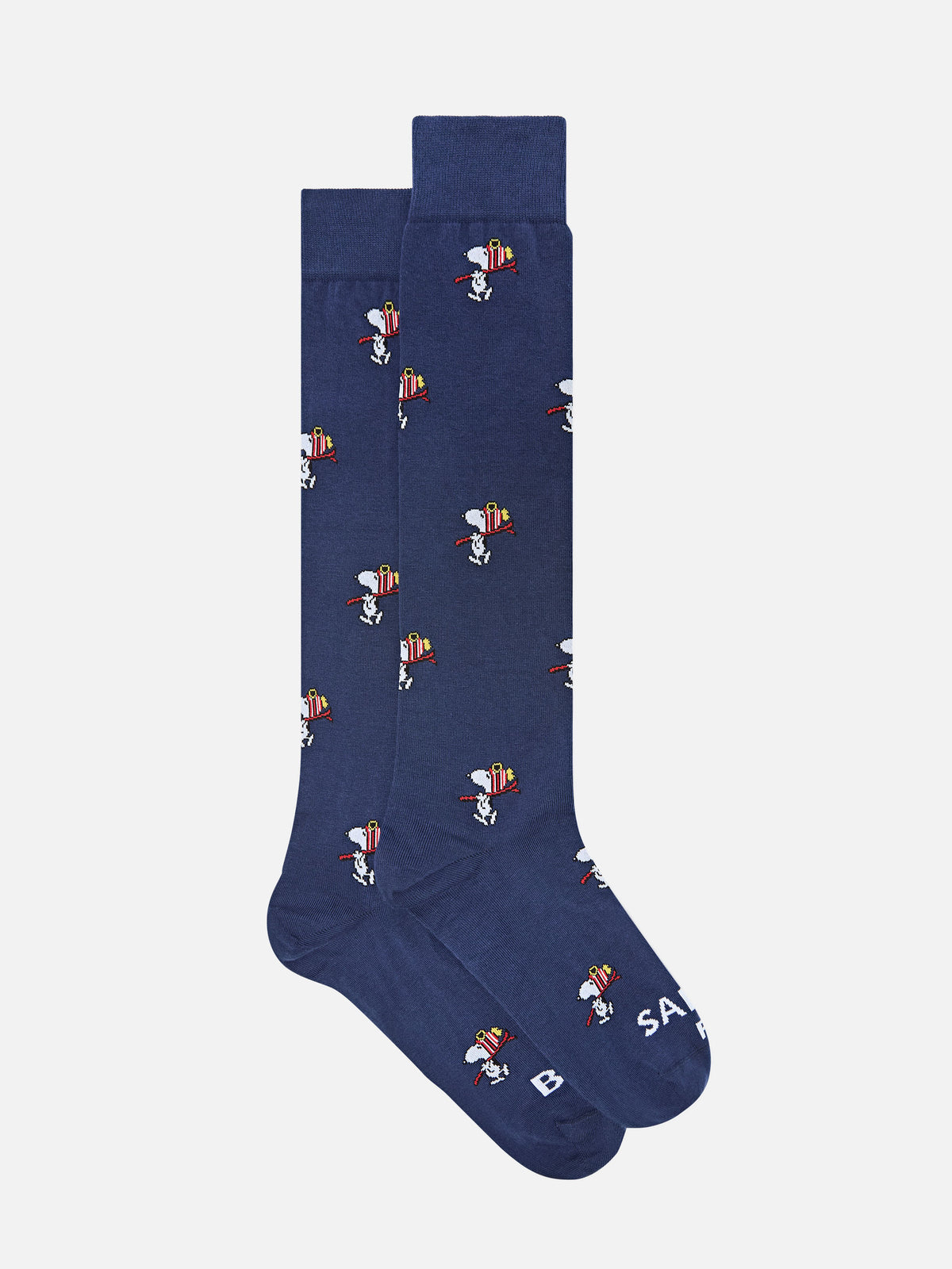 Calcetines Navy blue con jacquard de esquí Snoopy | Special edition 