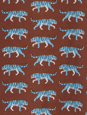 Brown Boy muslin cotton shirt Sharouk with tiger print - MC2 Saint Barth