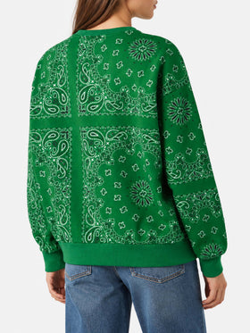 Sudadera de algodón Green Stardust con estampado bandana 