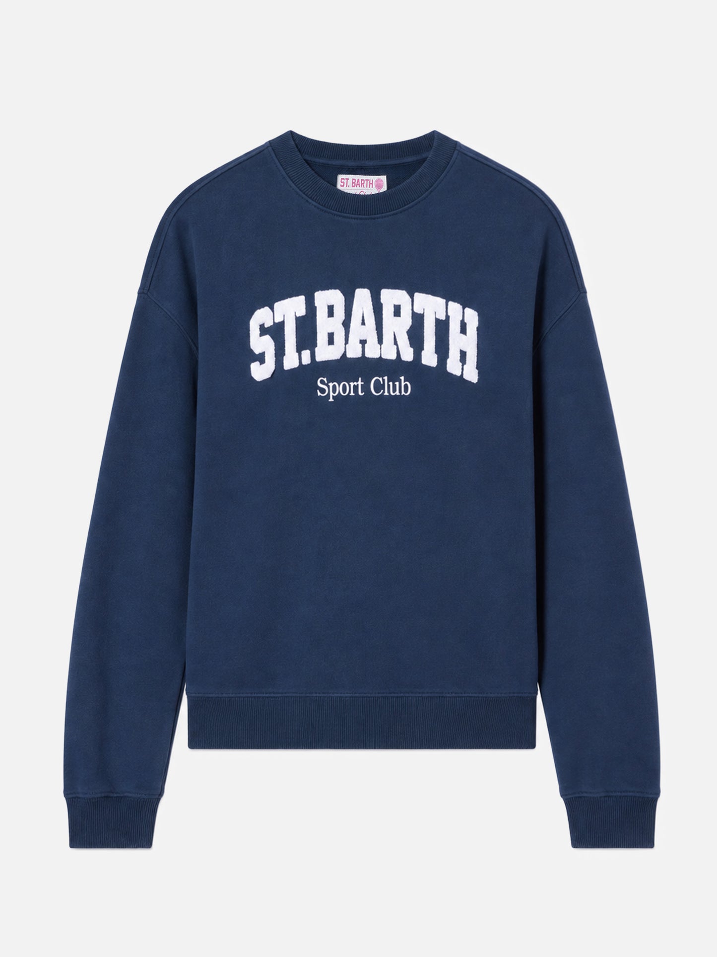 Sudadera Blue Stardust con logotipo en relieve efecto rizo y bordado Sport Club 