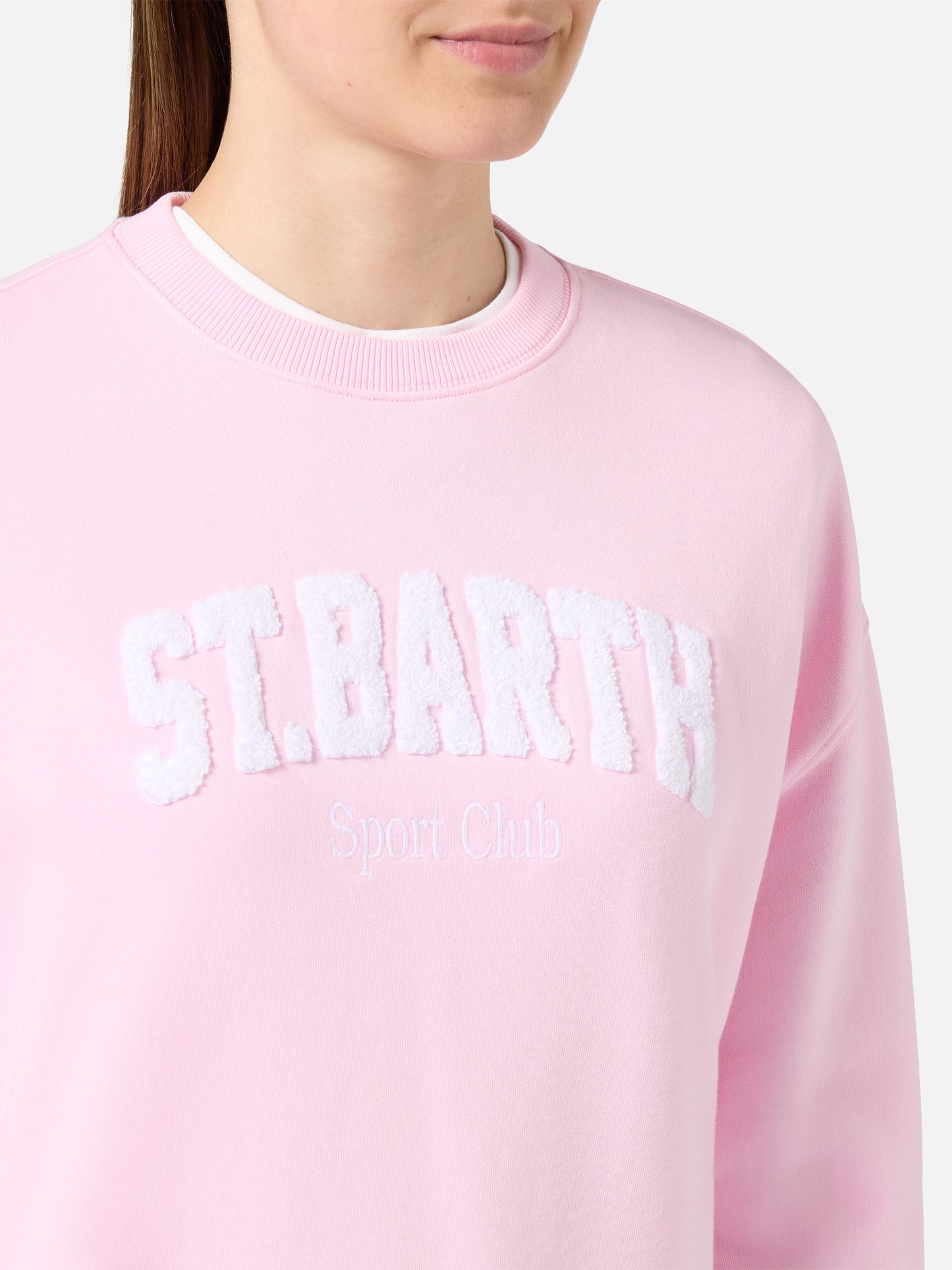 Sudadera Pink Stardust con logo en relieve efecto rizo y bordado Sport Club 