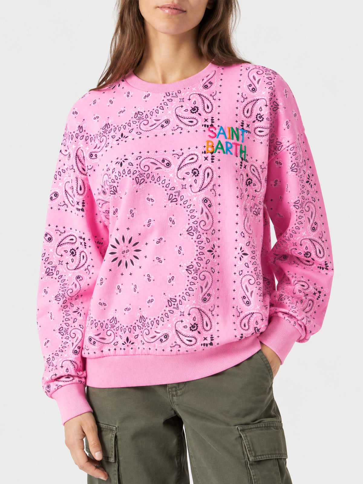 Sweatshirt mit Stardust pink Bandana-Print 