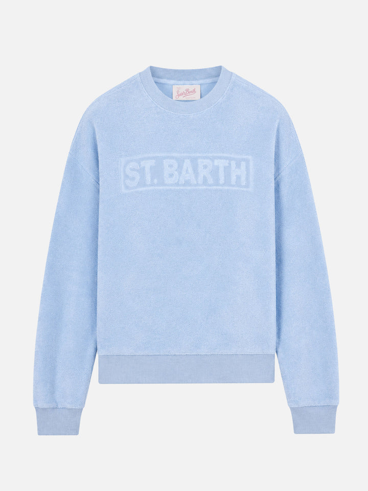 Sudadera Stardust de mujer en rizo de algodón azul claro 
