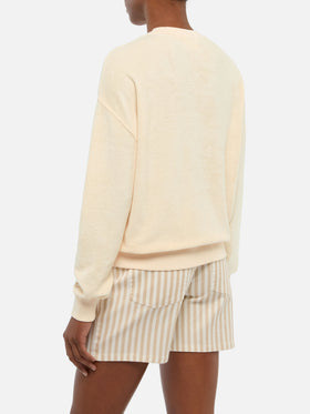 Stardust felpa in spugna di cotone beige