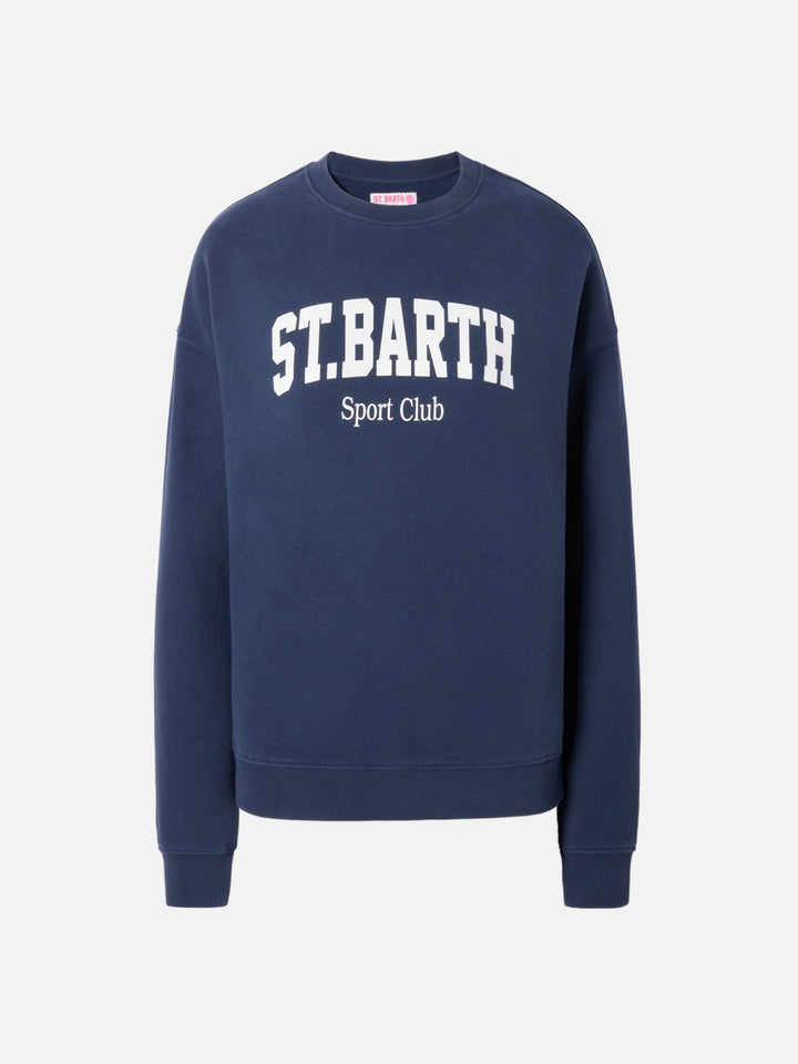 Sudadera de algodón Stardust en azul con estampado St. Barth Sport Club 