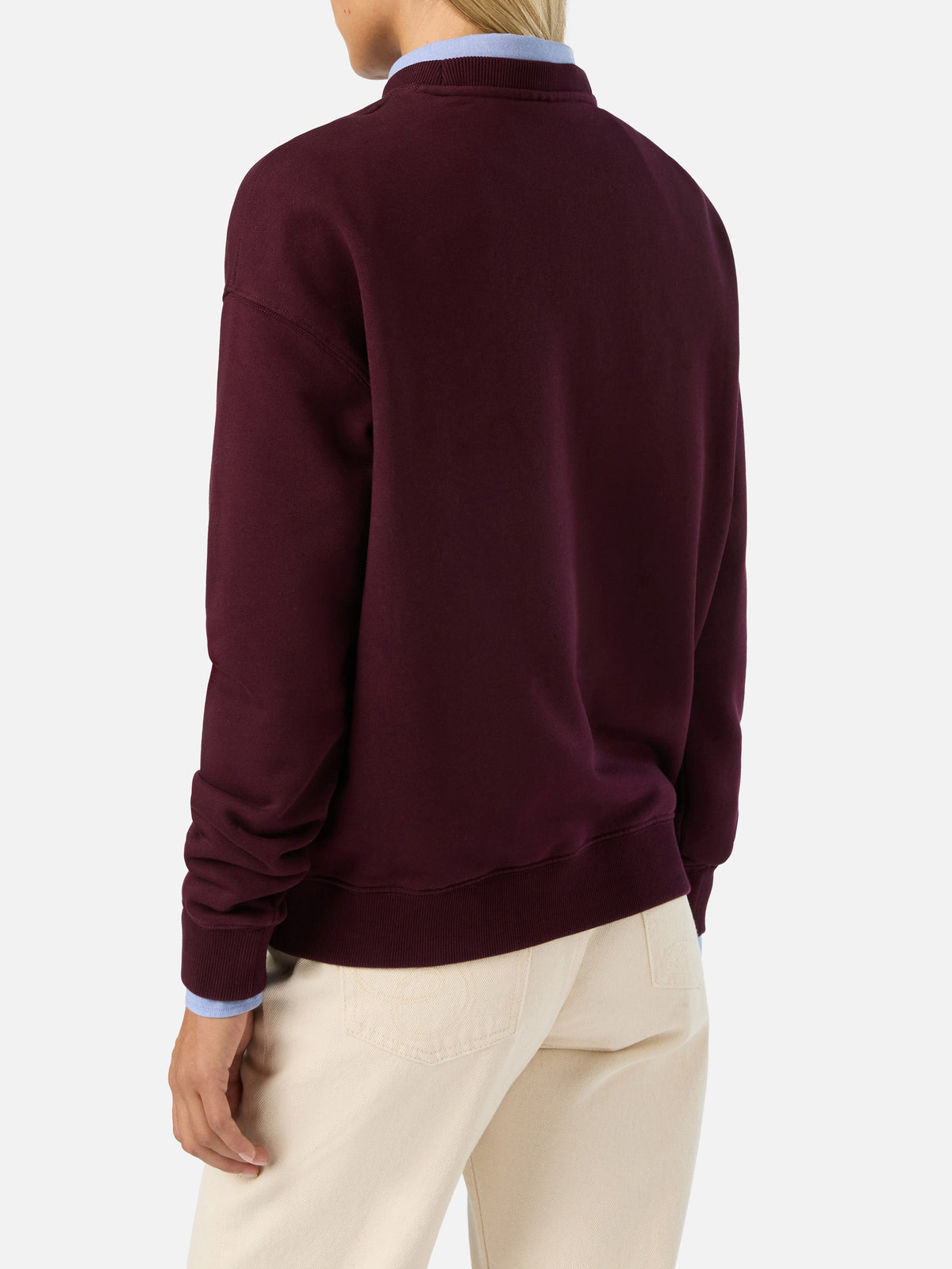 Bordeaux Stardust Sweatshirt mit St. Barth-Print 