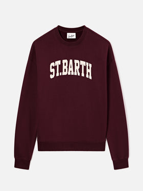 Sweat-shirt Bordeaux Stardust avec imprimé St. Barth 