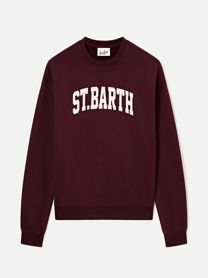 Sudadera Bordeaux Stardust con estampado St. Barth 