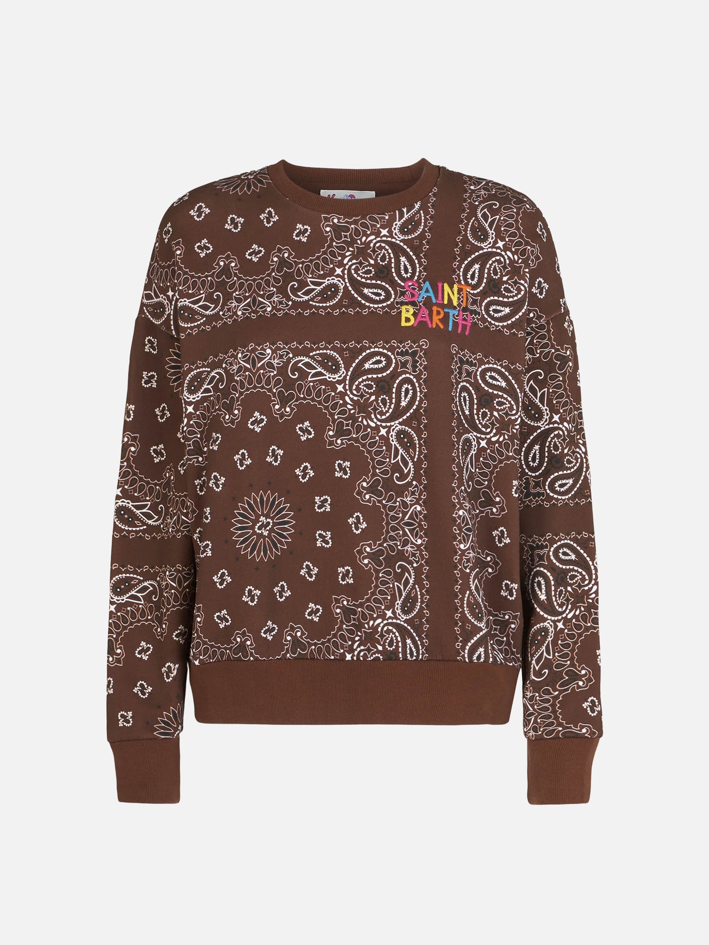 Felpa Stardust con fantasia bandana marrone