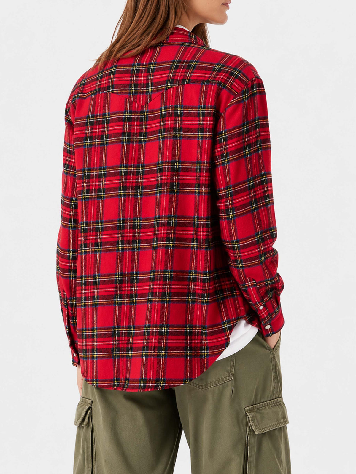 Rotes Flanellhemd im Seattle-Tartan 