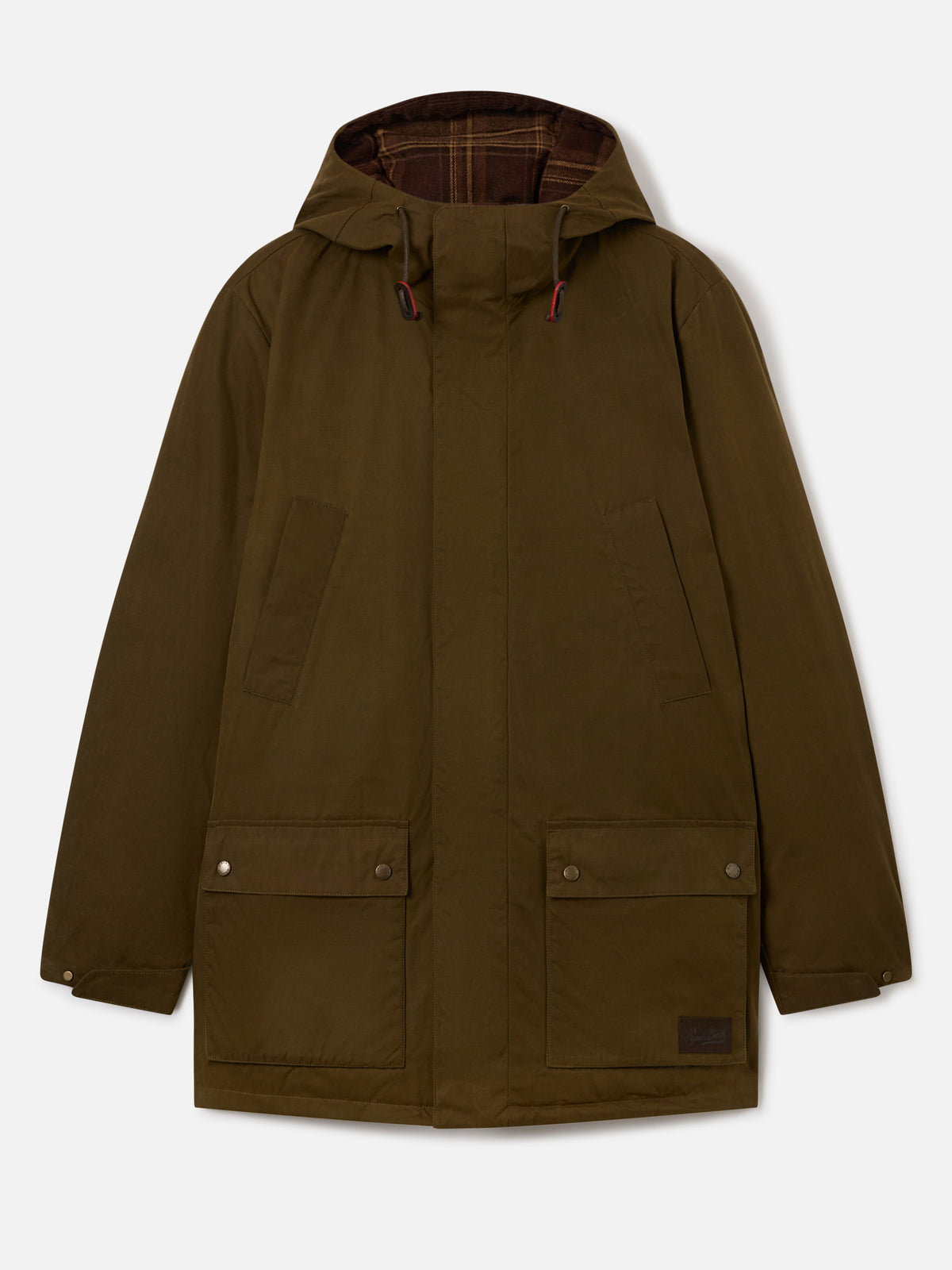 Green Sven waxed parka with hood