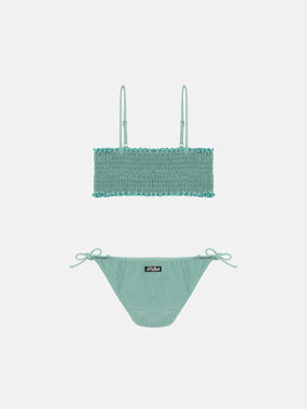 Tilly lurex bikini with smocked point embroidery - MC2 Saint Barth